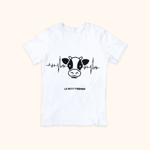T-shirt cardiogramme vache