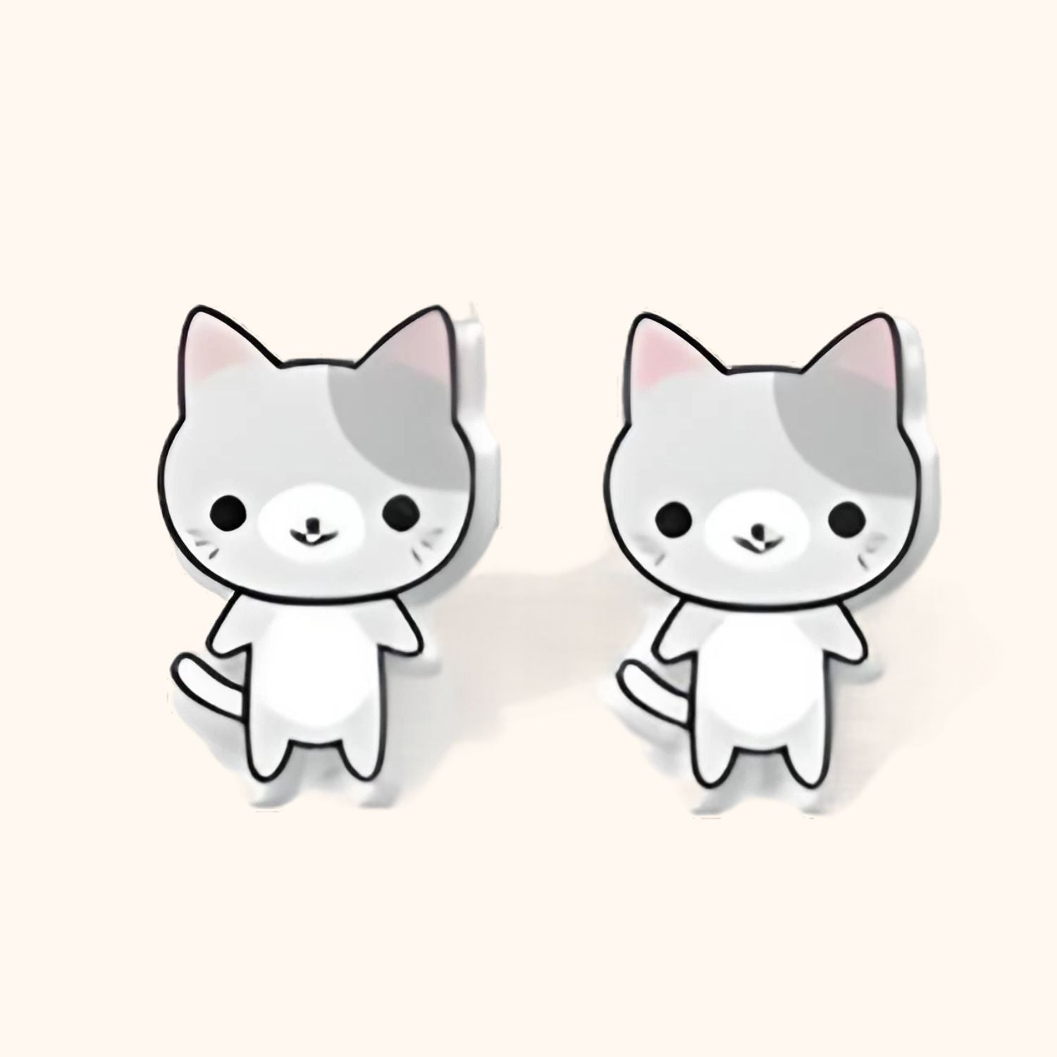Boucles d'oreilles kawaii chat