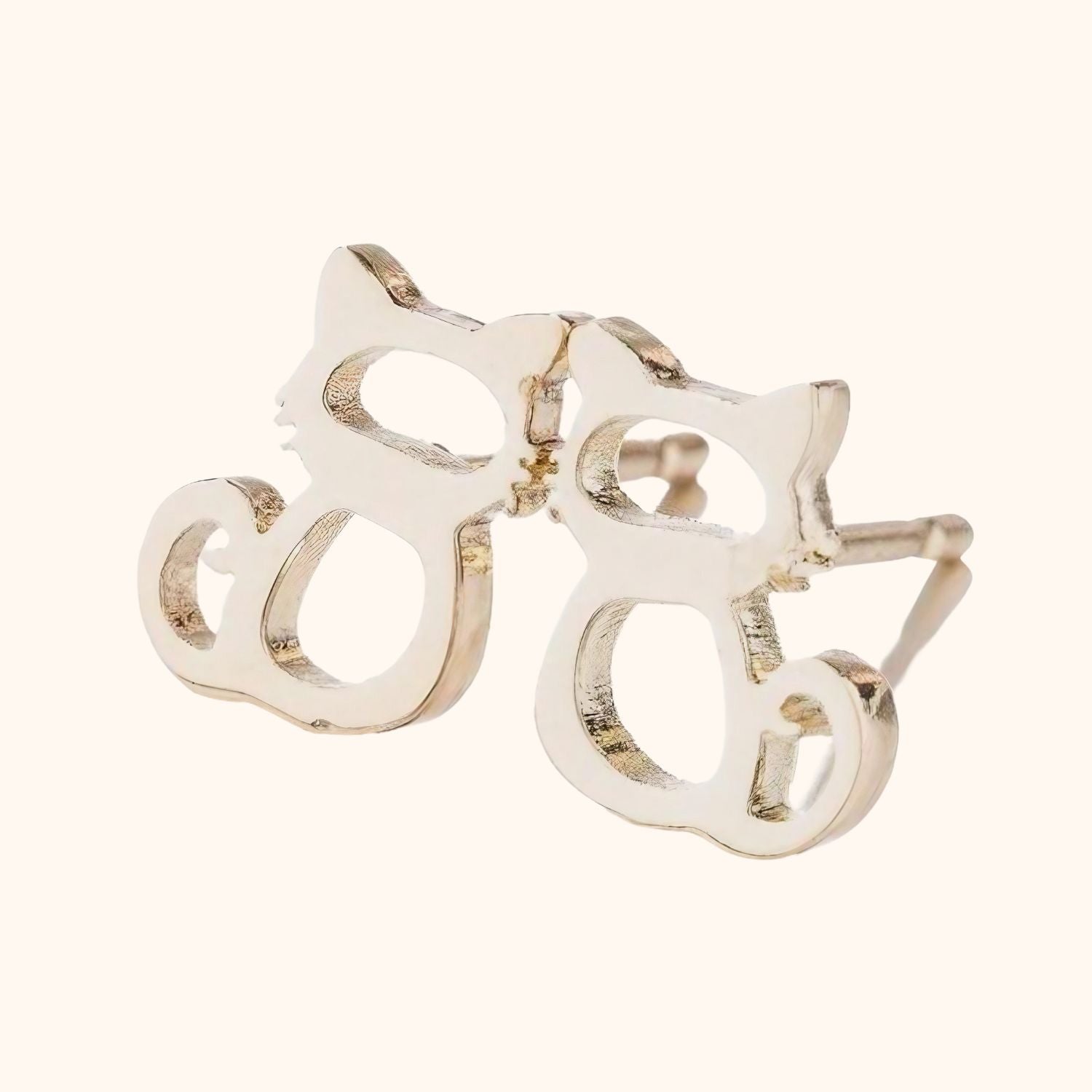 Boucles d'oreilles chat minimaliste