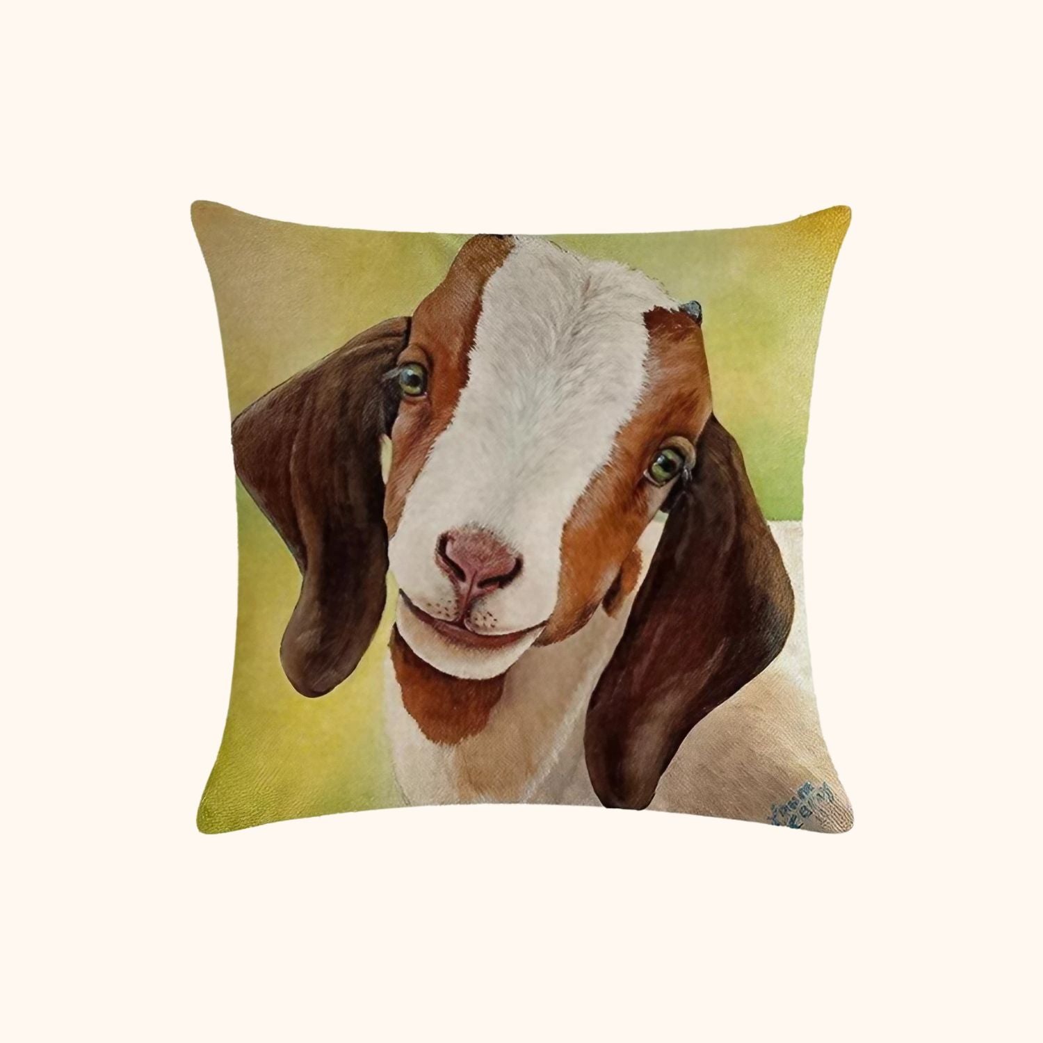 Housse de coussin agneau fait main