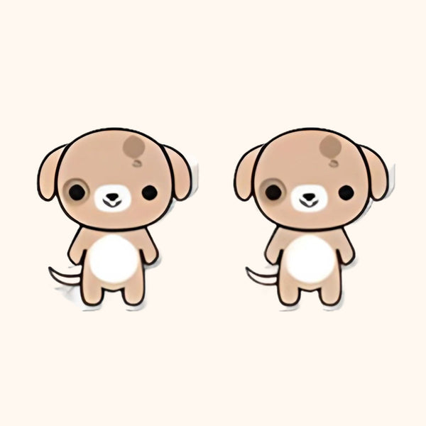 Boucles d'oreilles kawaii chien