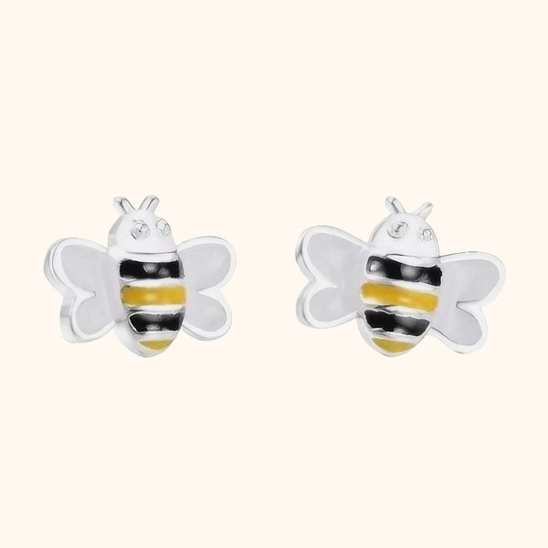 Boucles d'oreilles abeille jaunes et noires