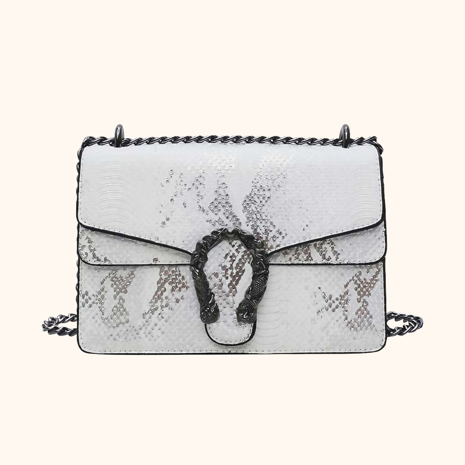 Sac à main blanc fer à cheval