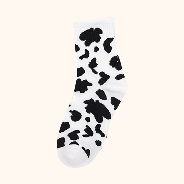 Paire de chaussettes au motif vache