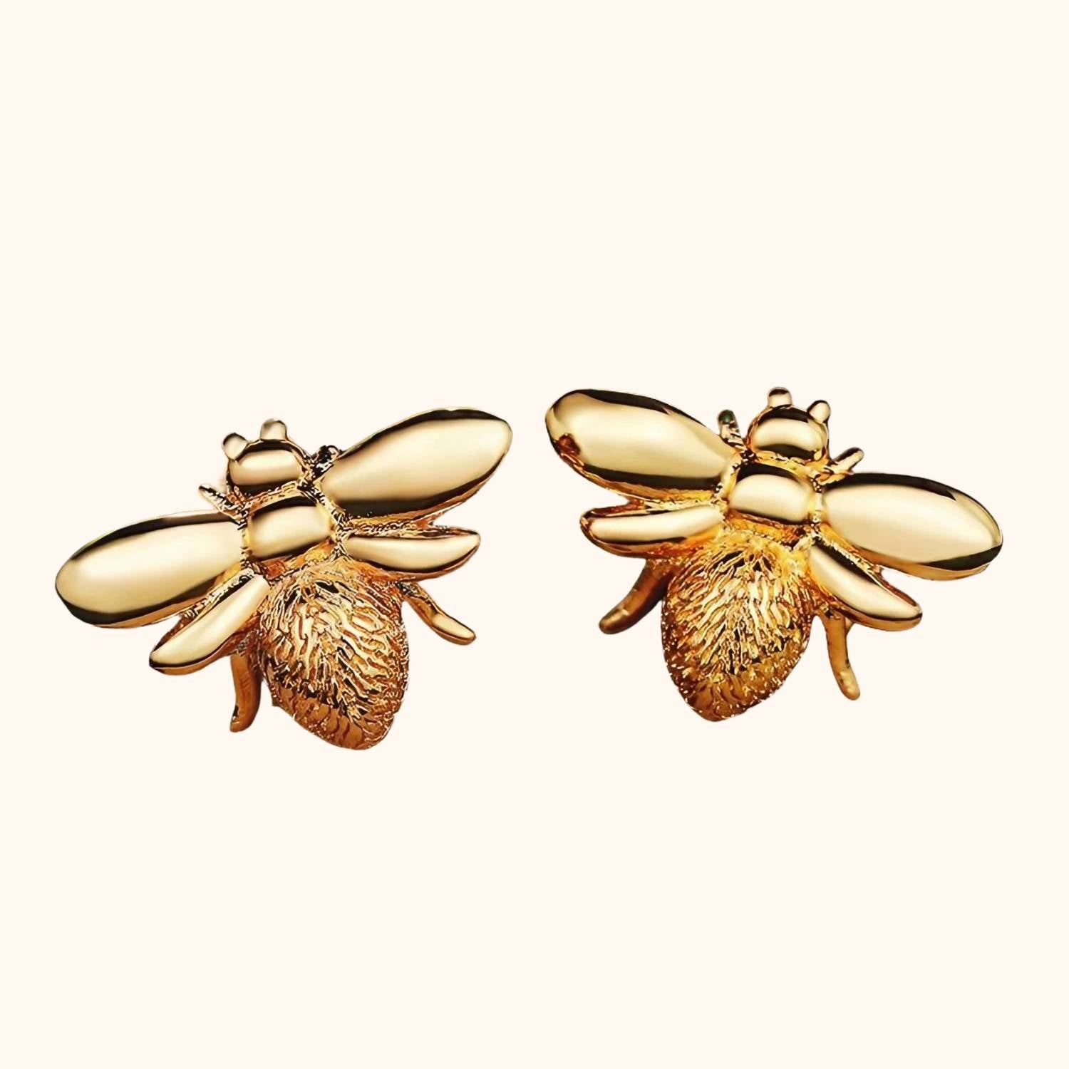 Boucles d'oreilles abeilles or