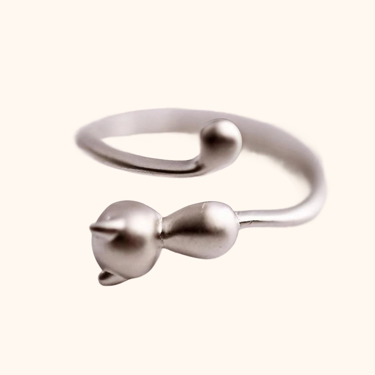 Bague chat en argent