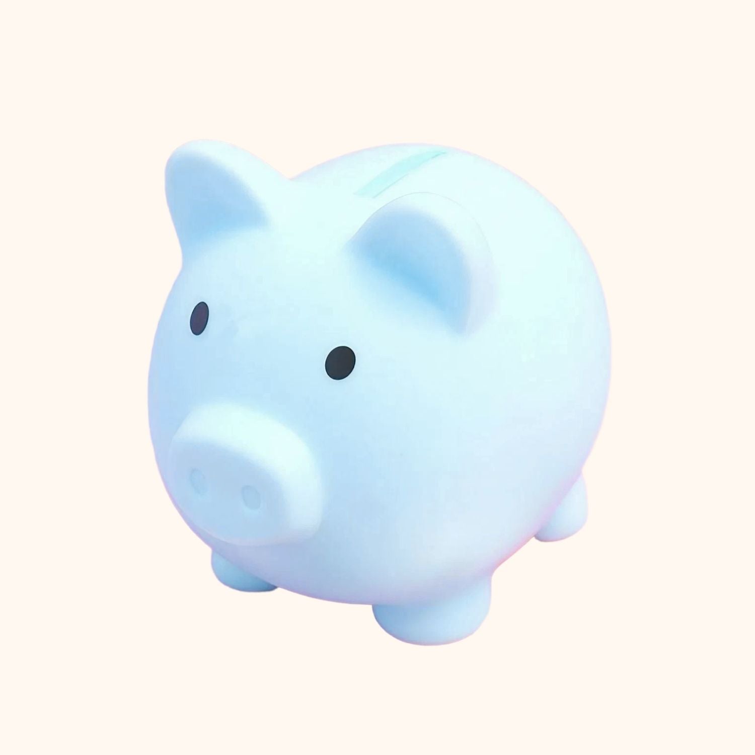 Tirelire cochon bleu