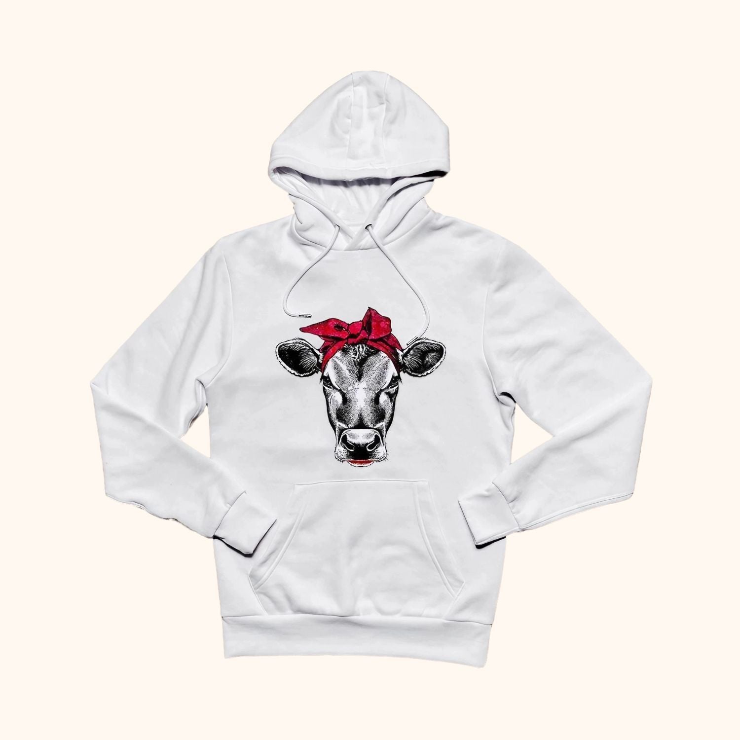 Sweat à capuche vache bandana