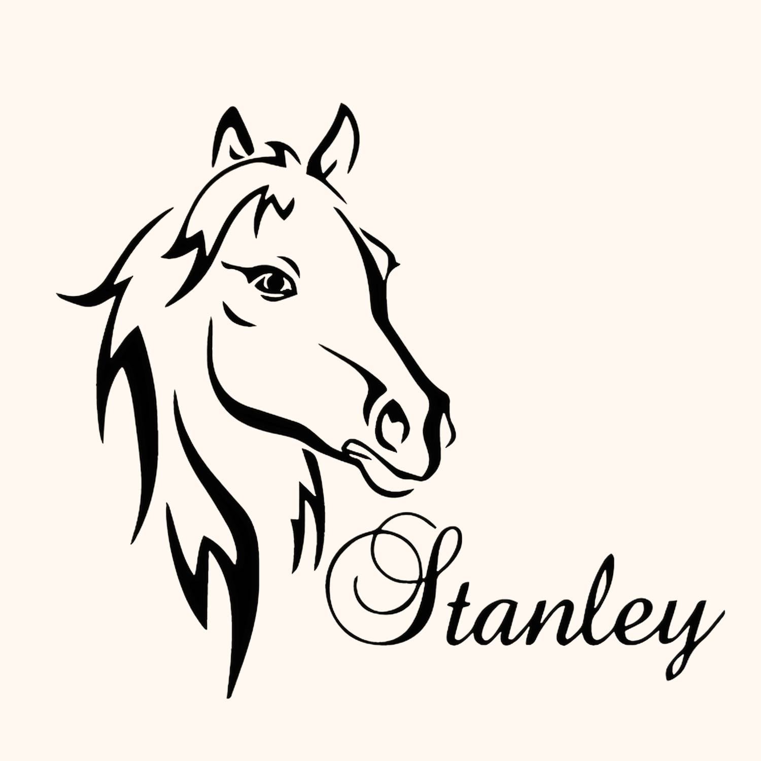 Sticker mural cheval