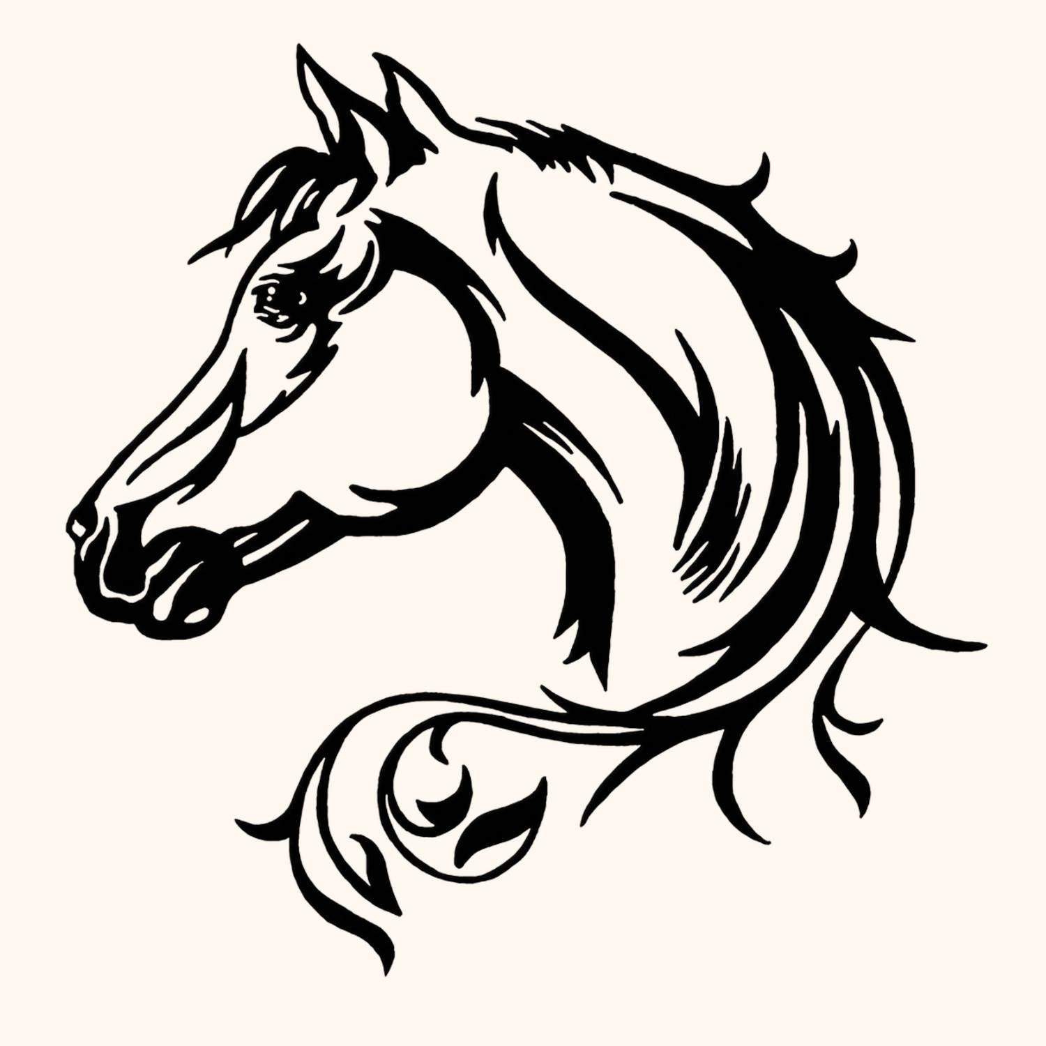Sticker tête de cheval