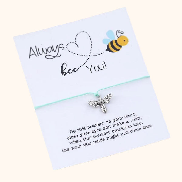 Bracelet à voeux abeille Always Bee You turquoise