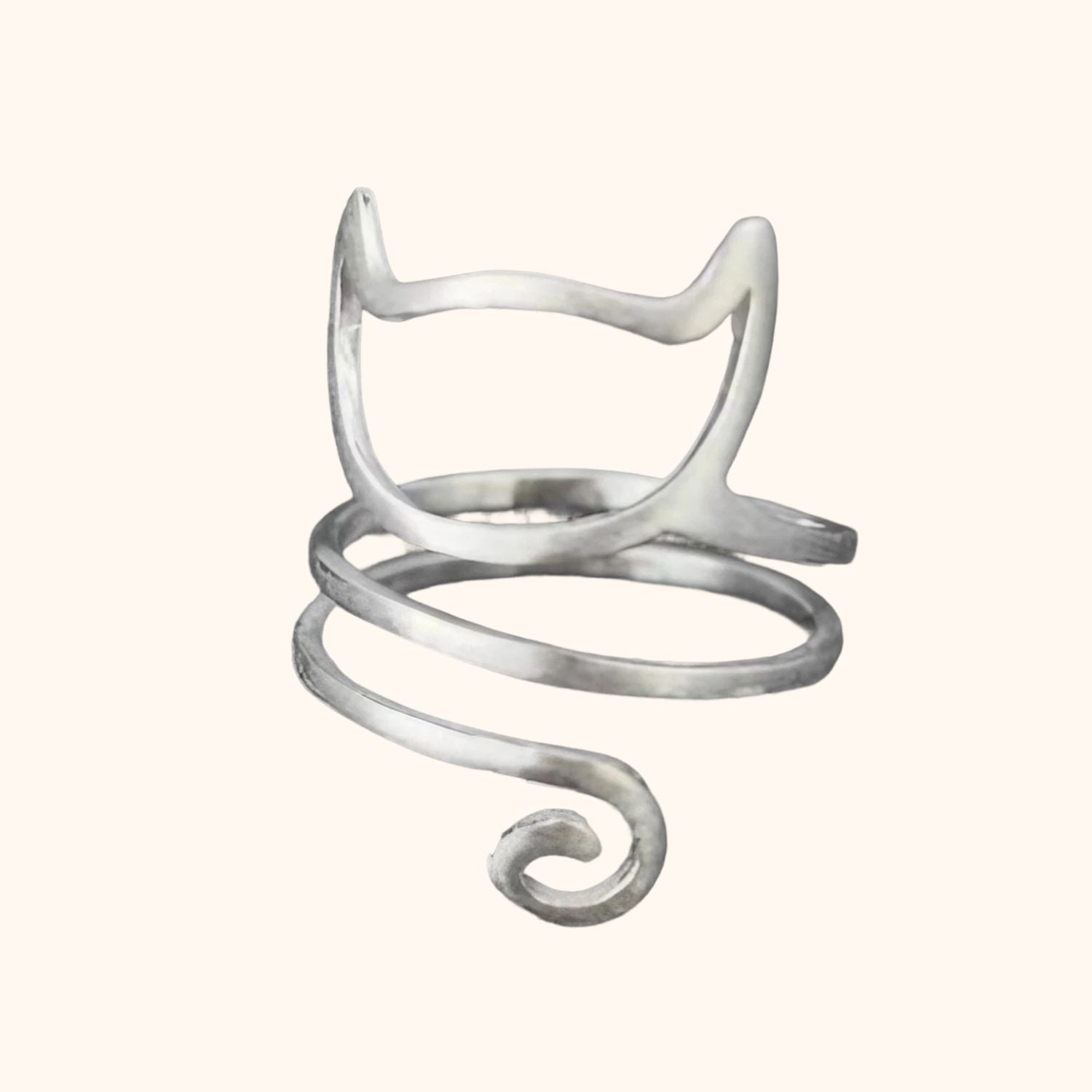 Bague chat tourbillon