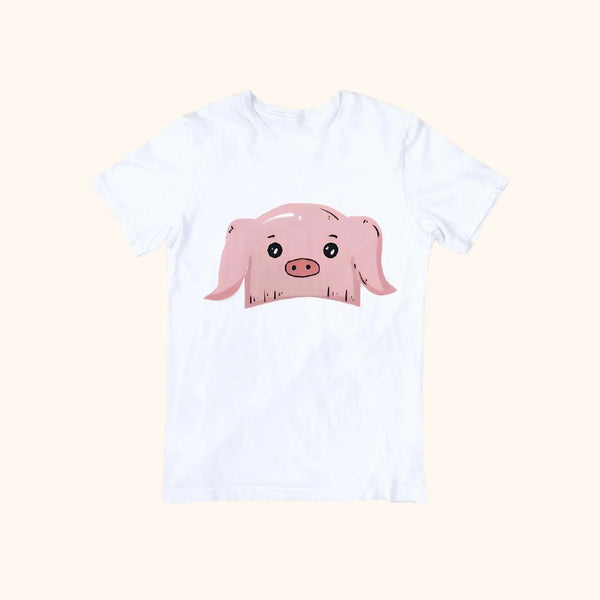 T-shirt tête de cochon kawaii