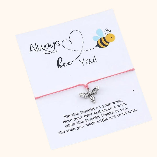 Bracelet à voeux abeille Always Bee You rose