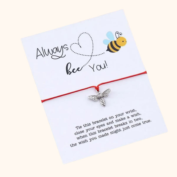 Bracelet à voeux abeille Always Bee You rouge