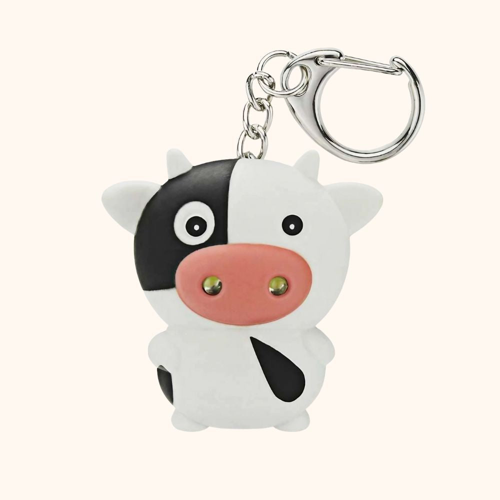 Porte-clé à LED vache