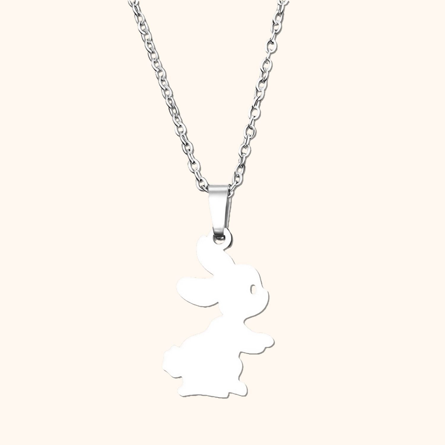 Collier lapin argenté
