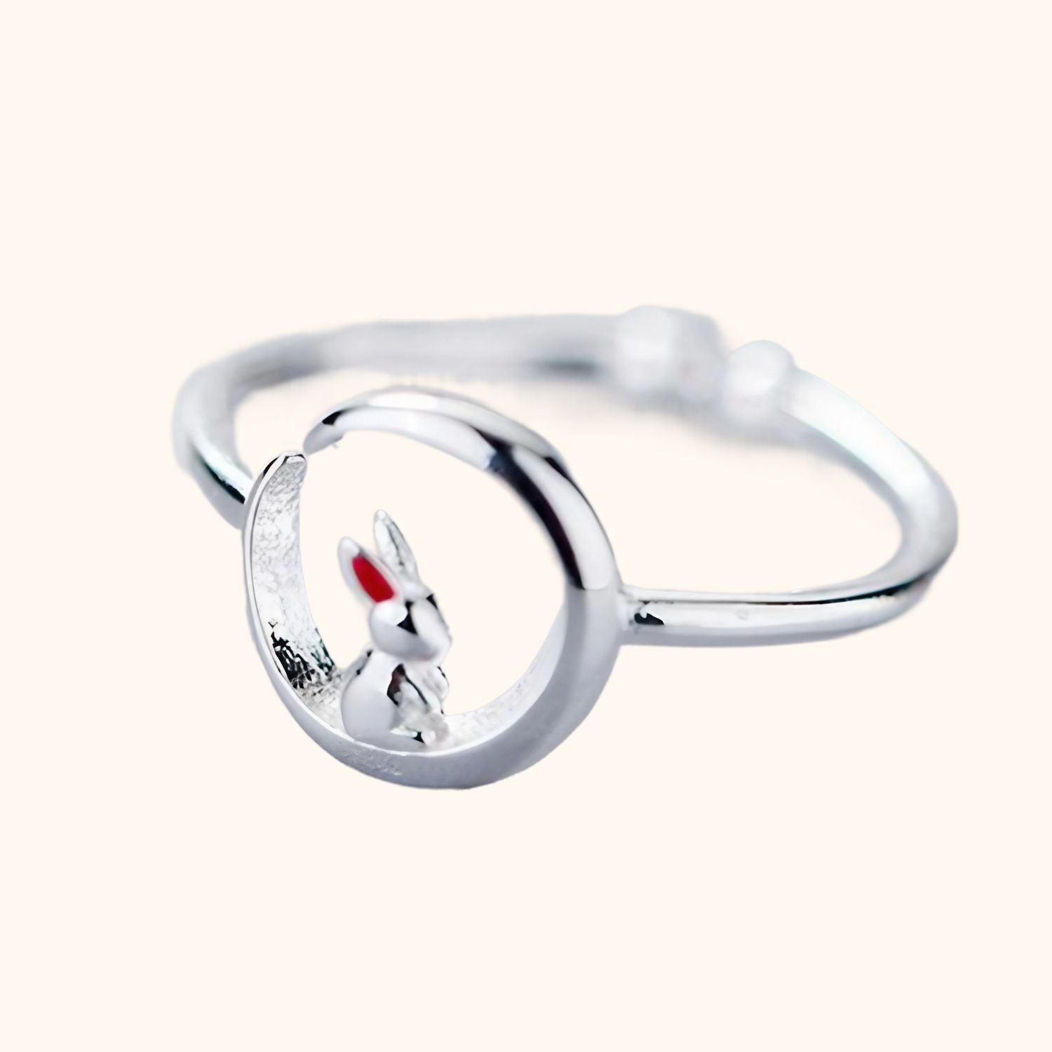 Bague petit lapin en argent véritable