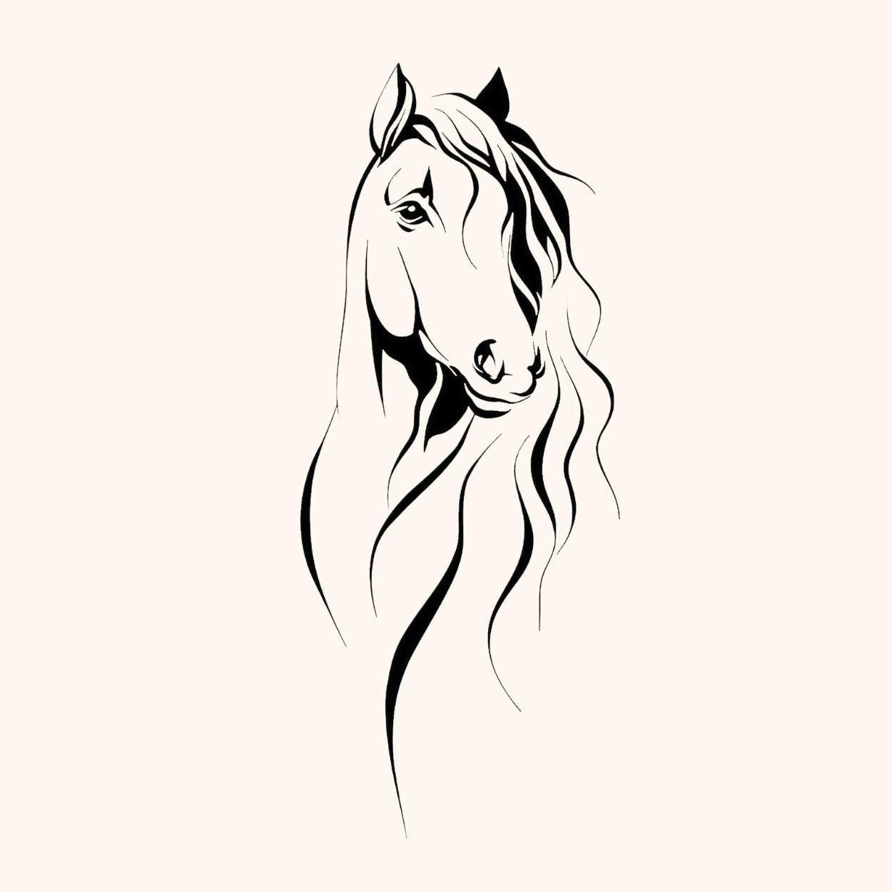 Autocollant cheval