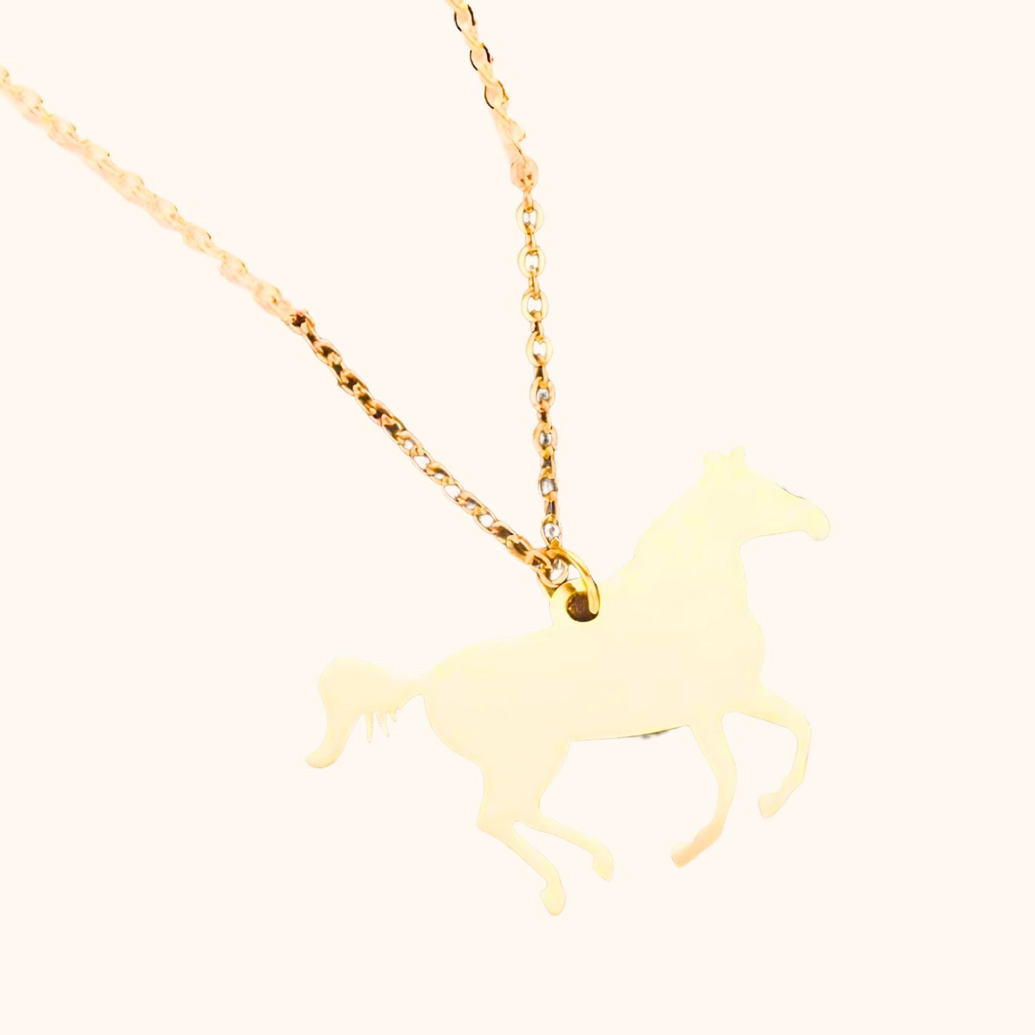 Collier cheval doré