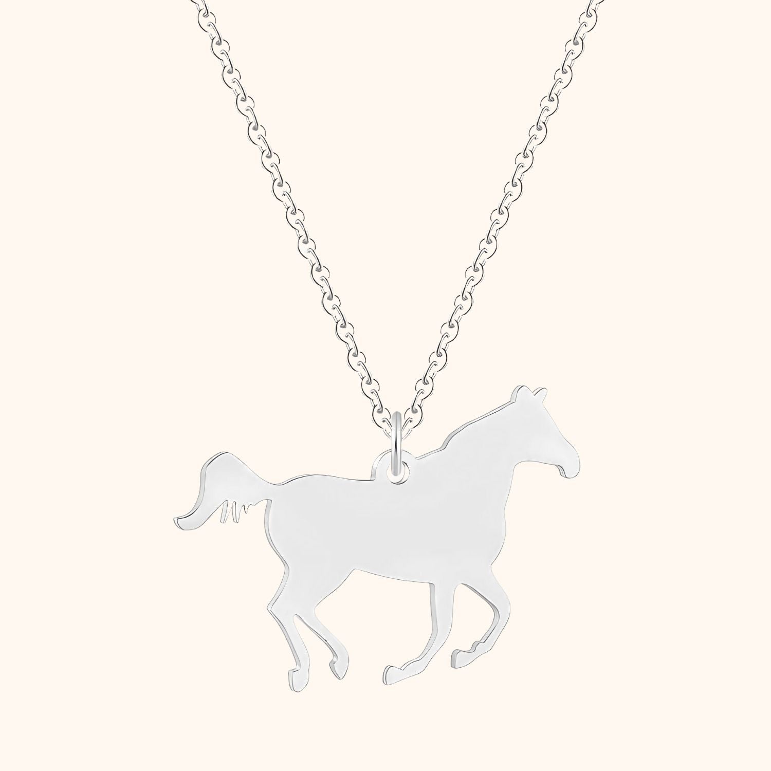 Collier cheval argenté