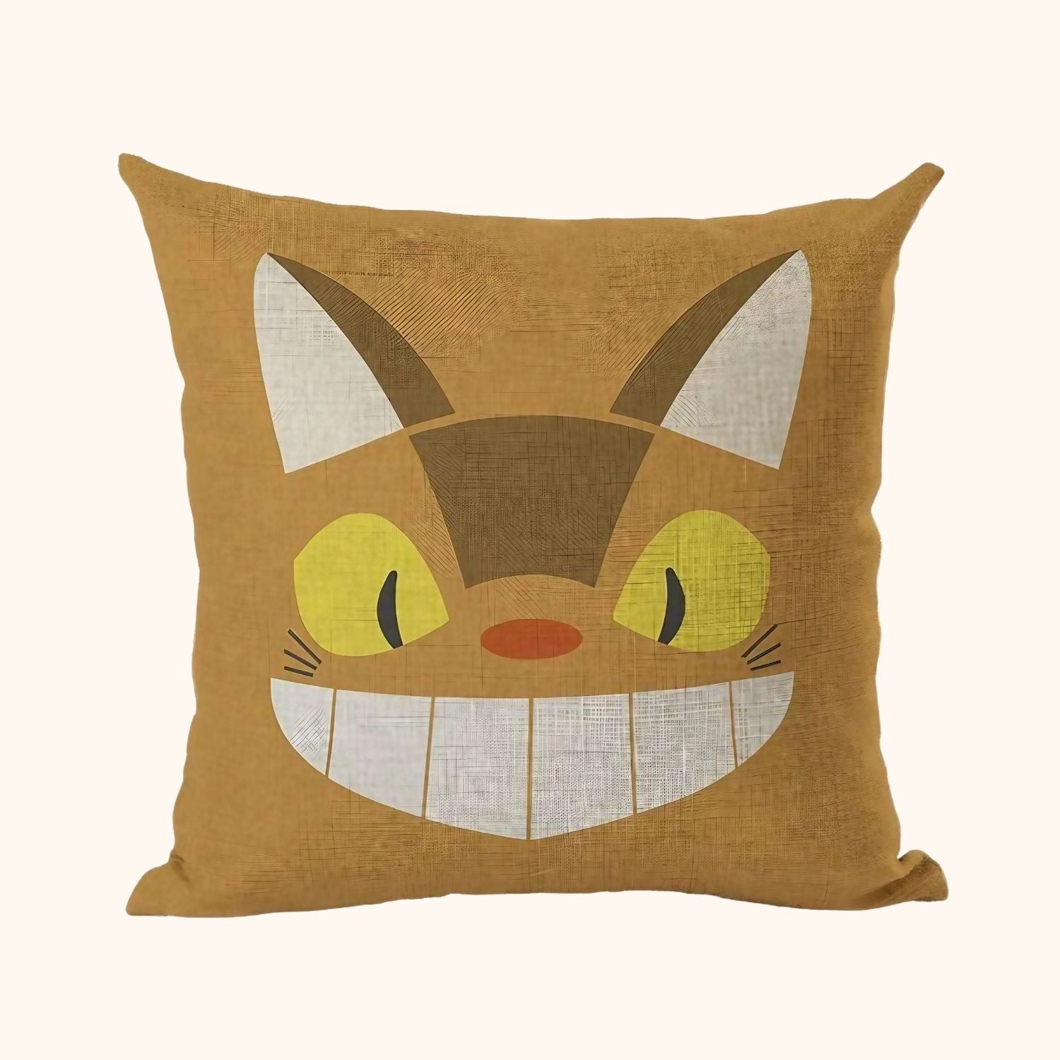 Housse de coussin tête de renard cartoon