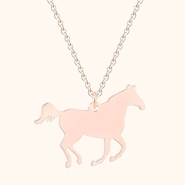 Collier cheval rose gold