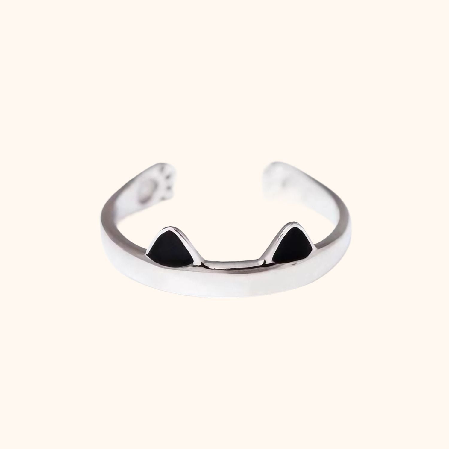 Bague oreilles de chat noires