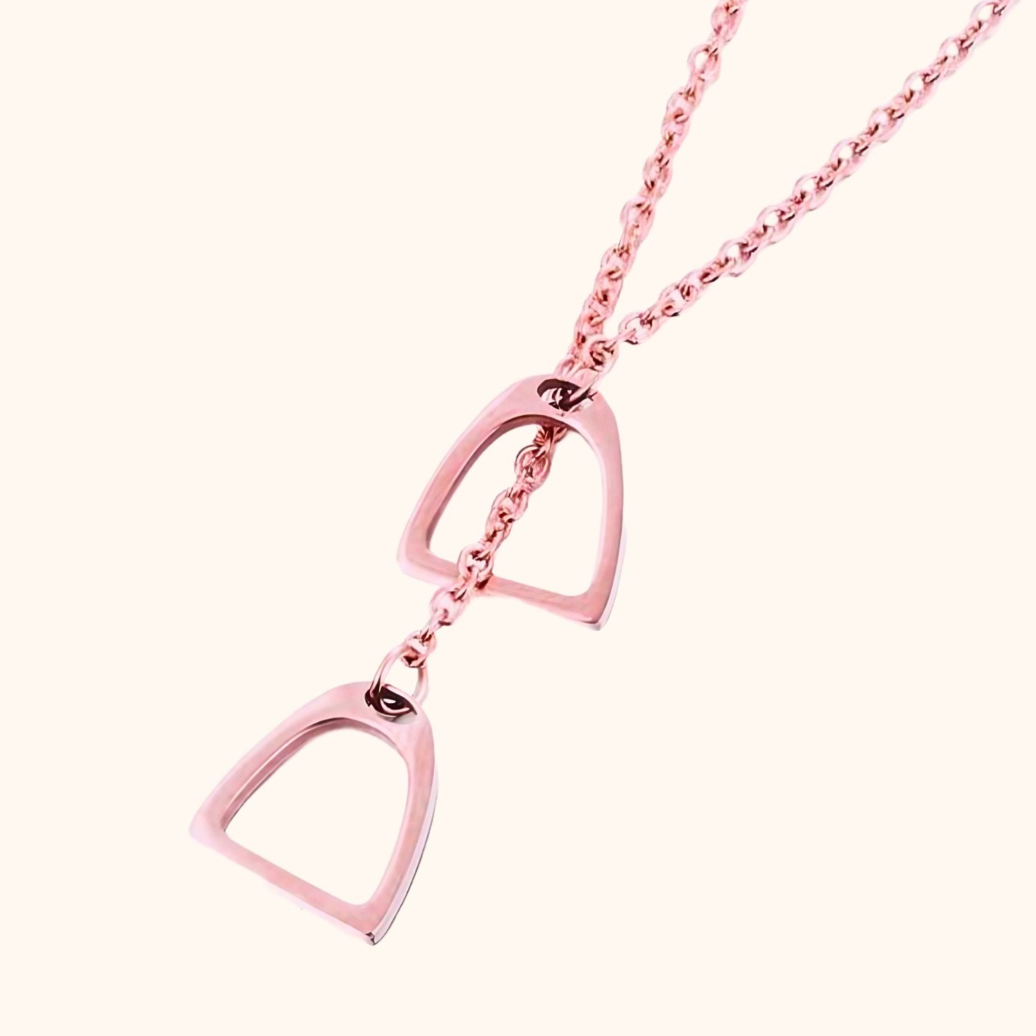 Collier rose gold deux étriers