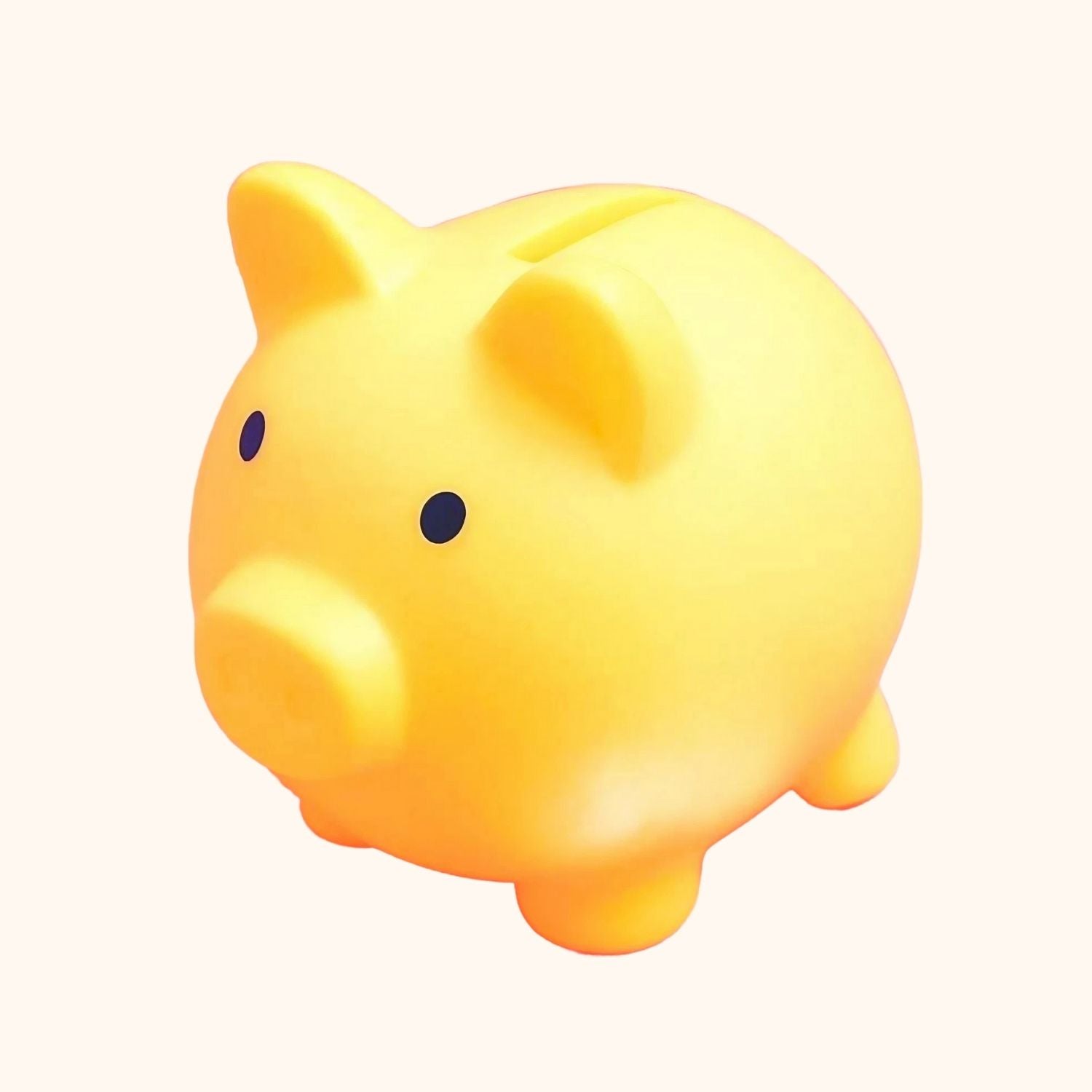 Tirelire cochon jaune