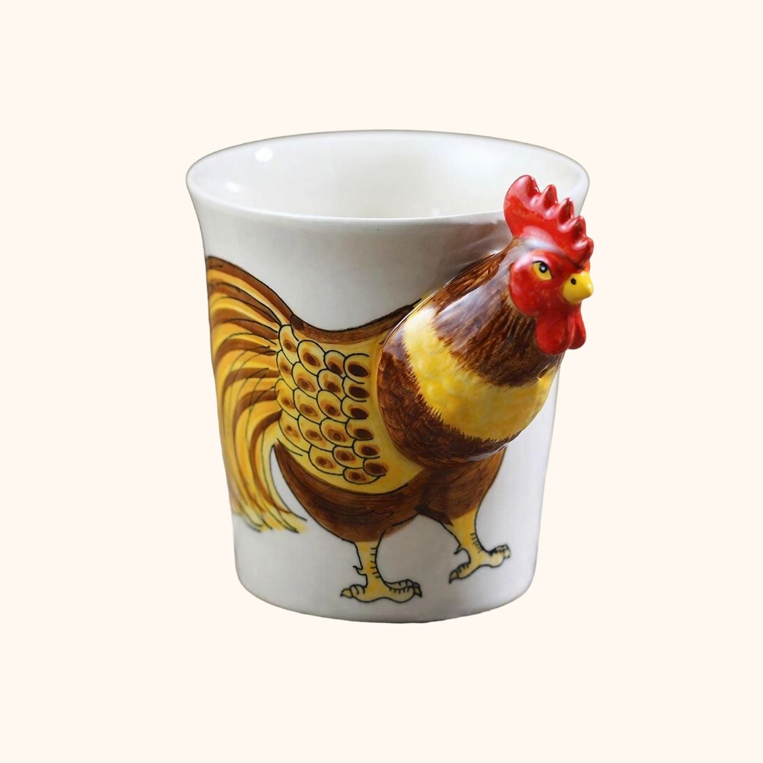 Mug coq en porcelaine