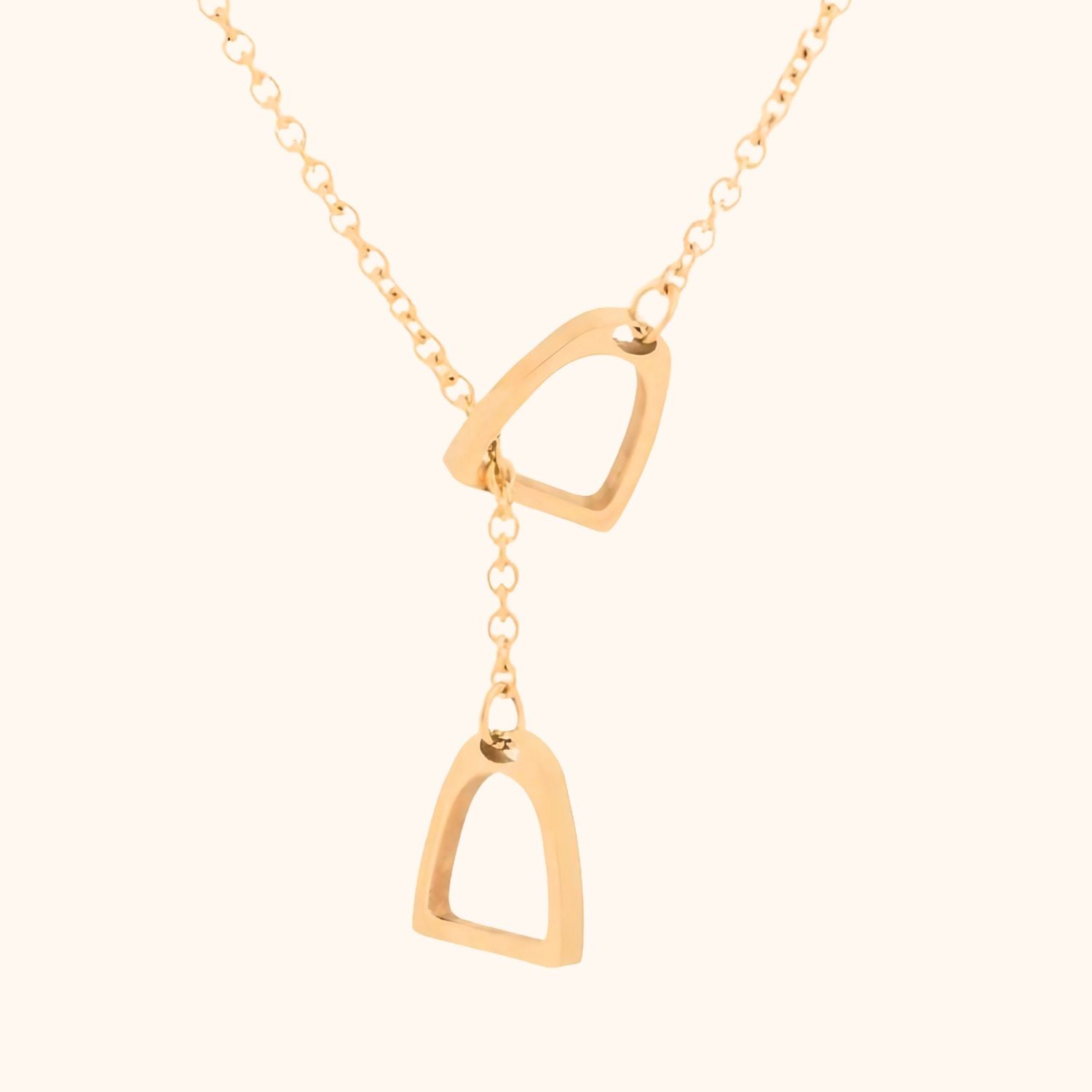 Collier doré deux étriers