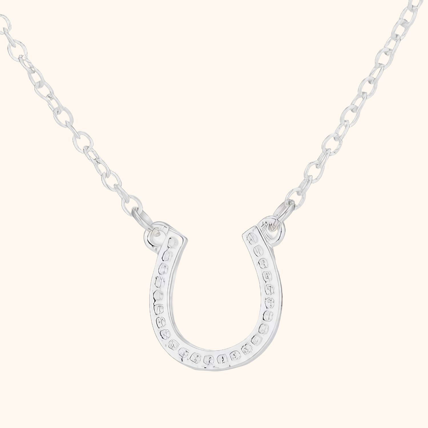 Collier argenté fer à cheval