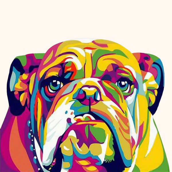Tableau à peindre bulldog
