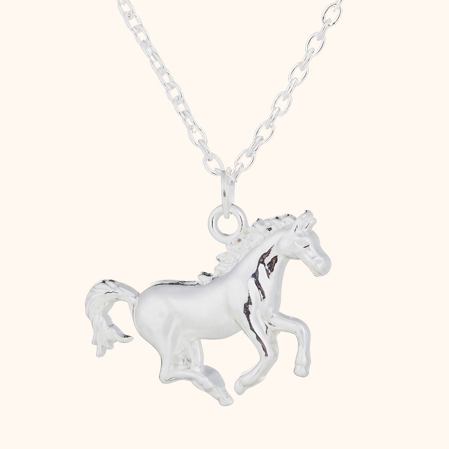 Collier argenté petit cheval