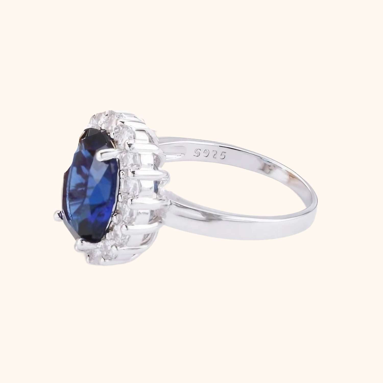 Bague marguerite saphir