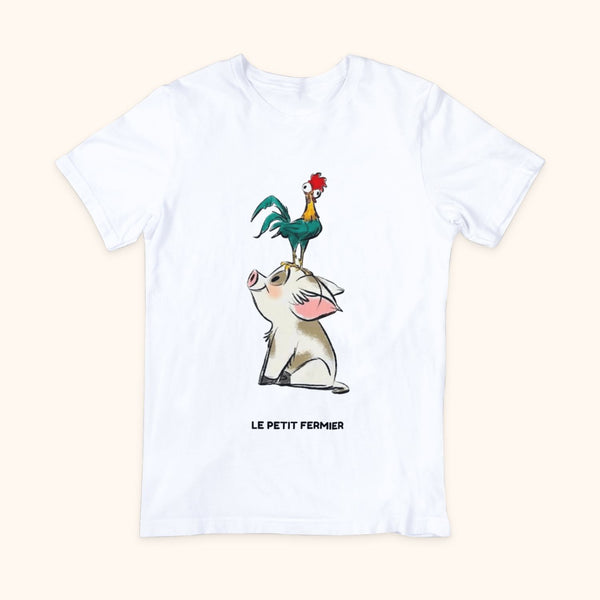 T-shirt coq et cochon