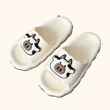 Claquettes détente motif vache