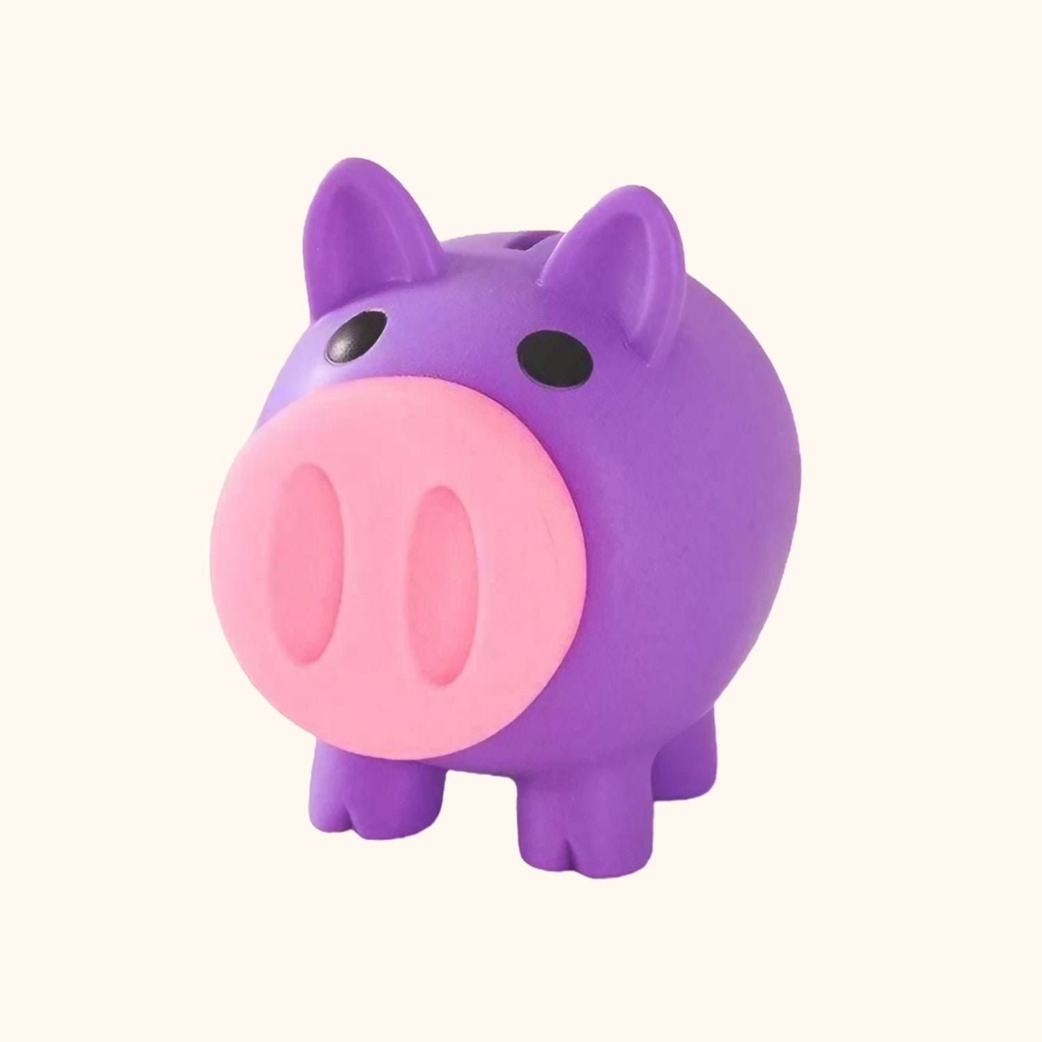 Tirelire cochon incassable violette
