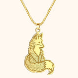 Pendentif renard or