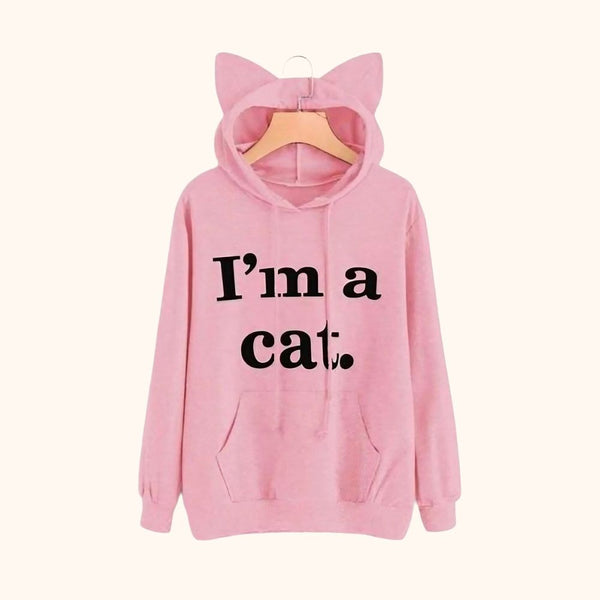 Sweat oreilles de chat I'M A CAT.