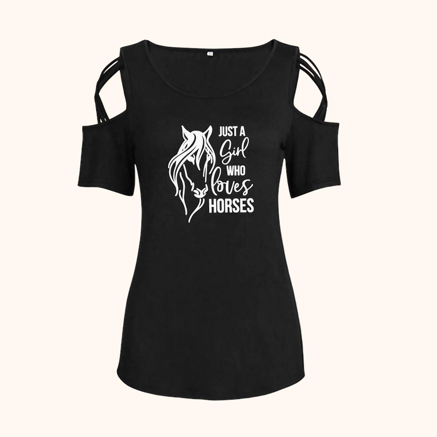 T-shirt tendance JUSTE A GIRL WHO LOVES HORSES