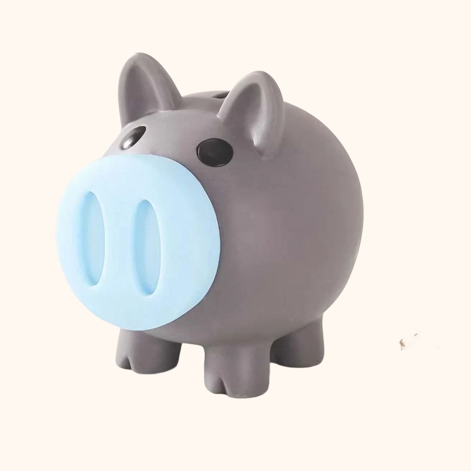 Tirelire cochon incassable grise
