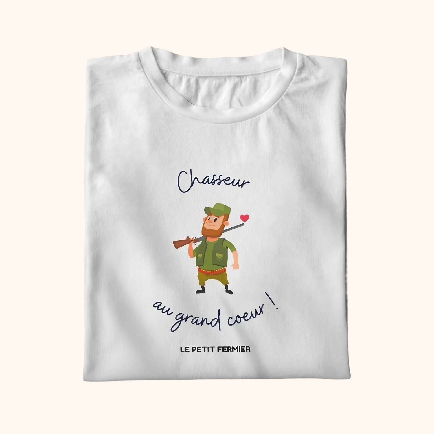 T-shirt chasseur au grand cœur
