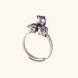 Bague en argent les 3 petits cochons
