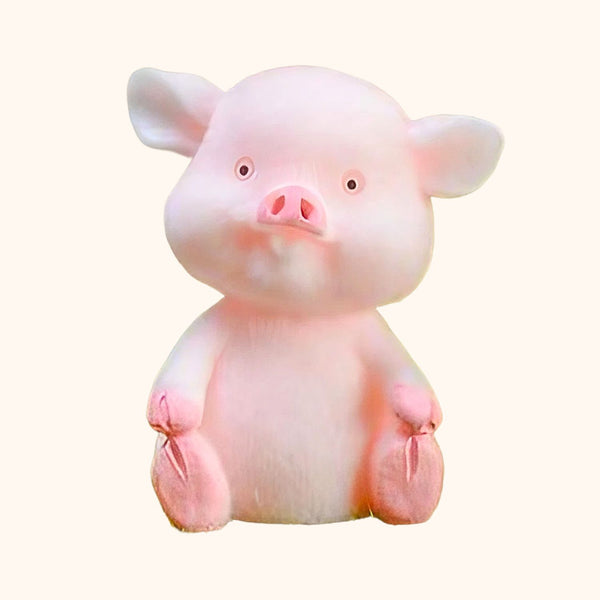 Figurine cochon en résine