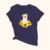T-shirt le cochon et son tournesol