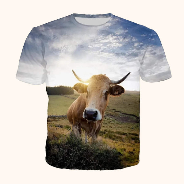 T-shirt la jolie vache dans un champ