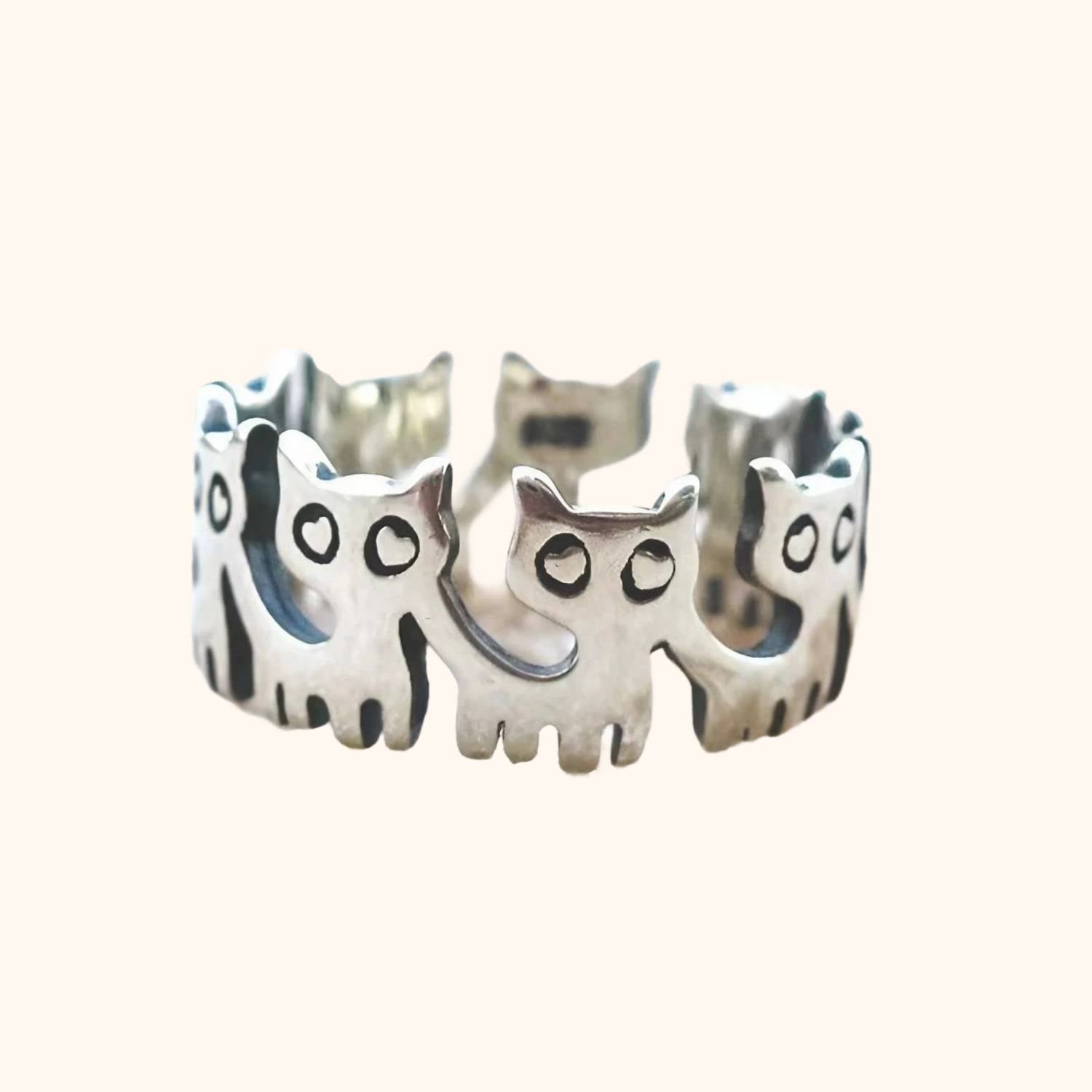 Bague chat pour femme