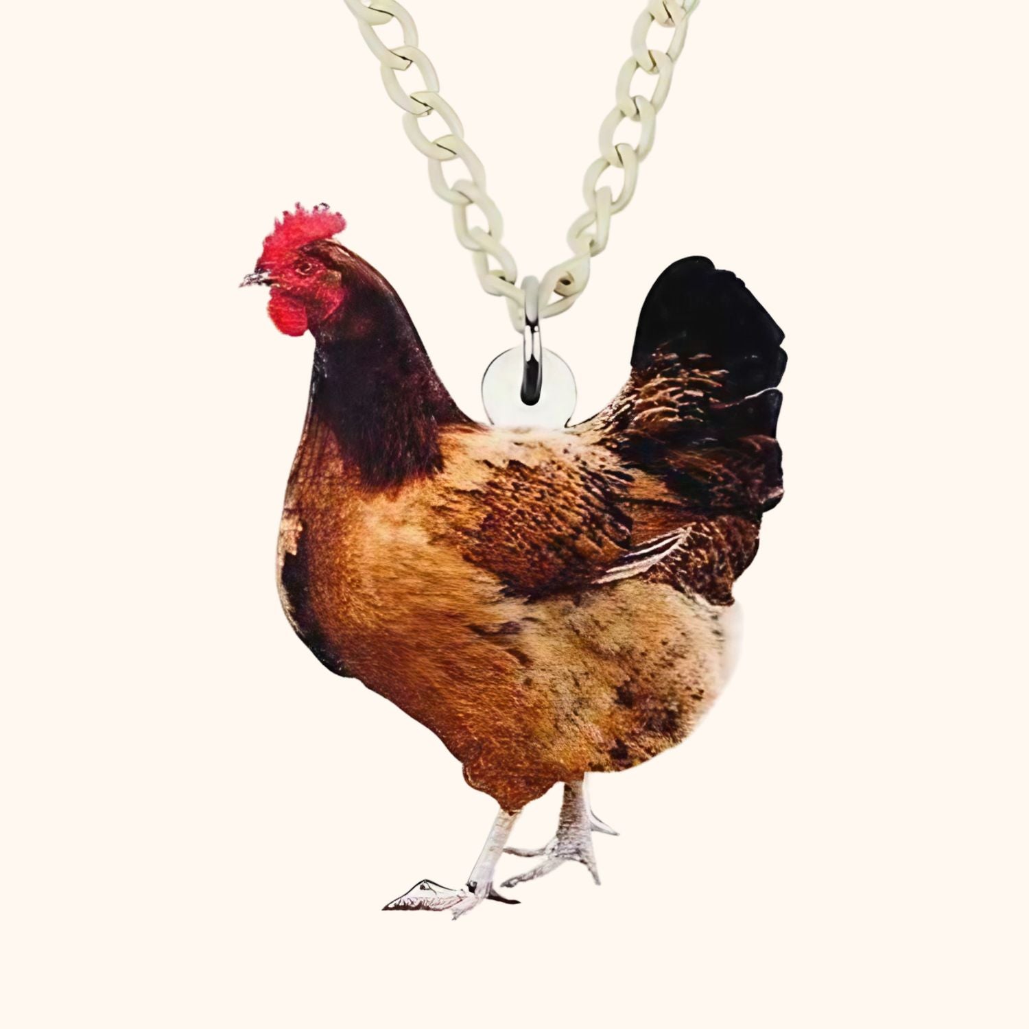 Collier poule rousse
